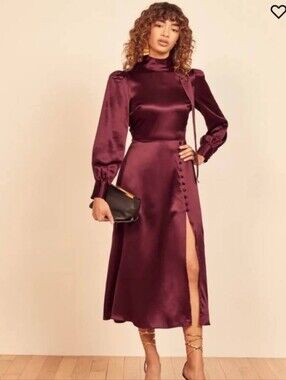 Reformation Maple Dress Plum